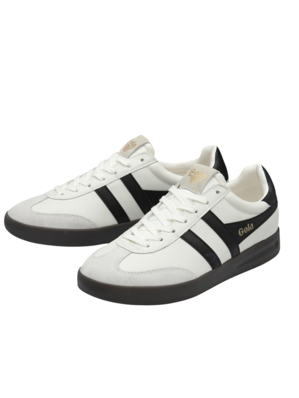 Gola Classics Men's Cyclone Leather, White/Black/Dark Gum, US 10